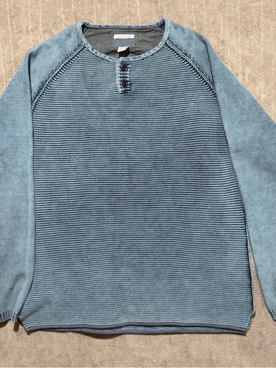 Carbon2Cobalt Other - Carbon 2 Cobalt Sweater Men’s Large Waterman Henley Ribbed Heavyweight Pullover